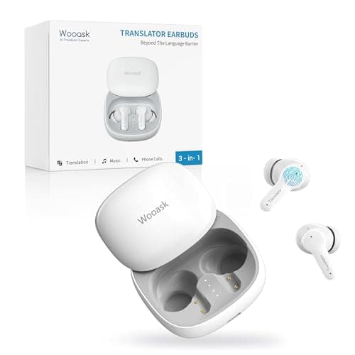 Wooask M3 3 in 1 Translation Earbuds, 144 Languages Translator Earbuds Real Time, Offline Translator Headphones No Subscription for Global Travel & Off-Grid Exploration