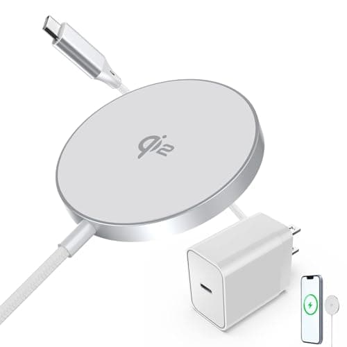 15W iPhone Magnetic Charger with 25W PD Adapter,for Apple Magsafe Charger Qi2 Certified,with Wireless Charger iPhone 17/16/15/14/13/12 All Series