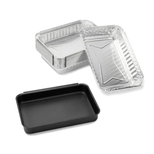 BLUES GRILL PARTS 93305 Grease Catch Pan - 20-Pack Disposable Aluminum Foil Drip Pan Liners, 7515/6415 Replacement for Weber Genesis II 3-Burner, Spirit 2/3-Burner, Silver/Gold, Platinum I/II, Summit