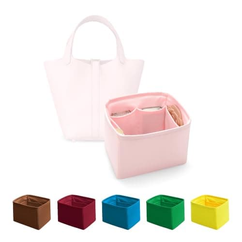 KINGS IN BAG Satin Purse Organizer for Picotin 18, Pink