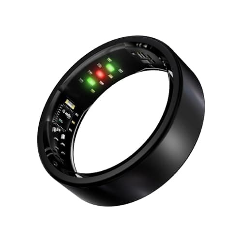 Victormont Vic Ring, Ultra-Light Titanium Smart Ring, 7-Day Battery Life, Fitness/Sleep/Stress Tracker for Women & Men, No APP Subscription Fees, IP68 Waterproof, iOS & Android Compatible (Black, 11)