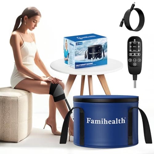 Cold Therapy Machine, Portable Ice Machine for Knee After Surgery, Programmable Knee Replacement Recovery System for Post Surgery Recovery Sports Injuries Reduce Swelling (Blue)