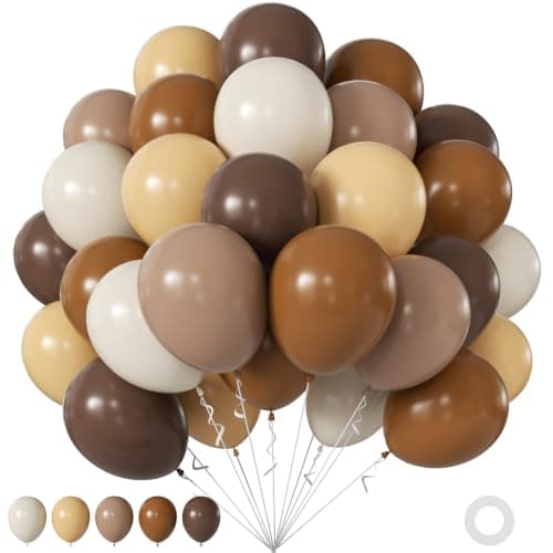 Neutral Brown Balloons for Bear Baby Shower Gender Reveal Party Decoration