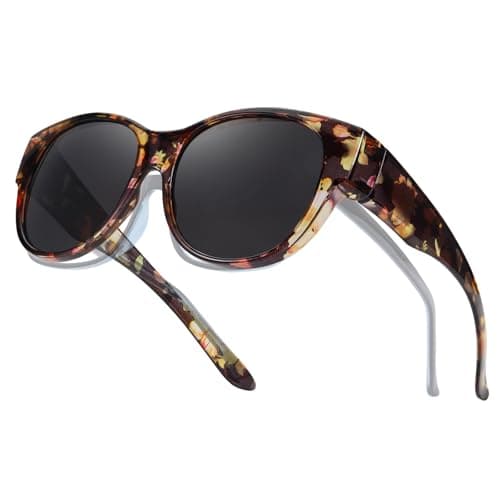 Xfeel Polarized Sunglasses Over Glasses for Women Trendy Shades Over Prescription Eyeglasses Sun Glasses