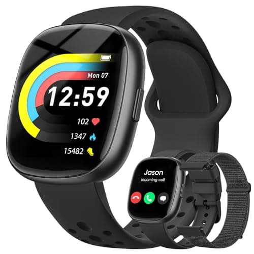 Fitness Trackers for Men Smart watch: Fitness Tracker with Blutooth Call 24/7 Heart Rate SpO2 Sleep Monitor IP68 Waterproof 120+ Sport Mode Activity Trackers Compatible iPhone Android Phones (3 Bands)