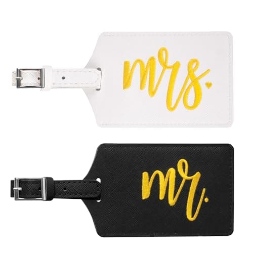 Mr and Mrs Tags, Wedding Gifts for Couples 2026, Personalized Engagement Gifts for Couples, Bridal Shower Gift for Newlyweds, Bride and Groom Travel Essentials