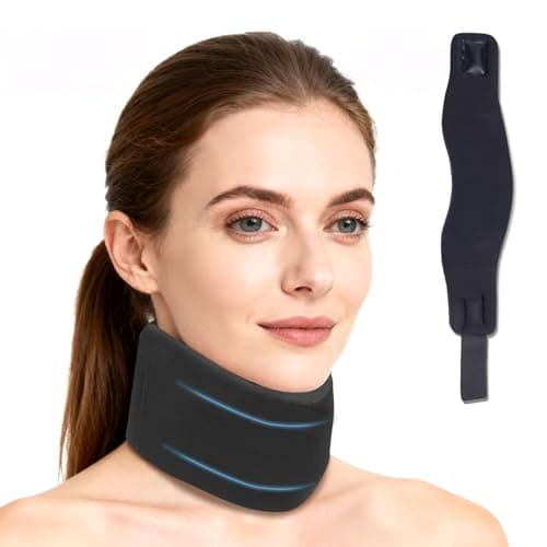 Goldeer Neck Brace for Sleeping, Soft Foam Cervical Collar Neck Support Brace, Keep Vertebrae Stable for Relief of Cervical Spine Pressure for Women & Men(Medium)