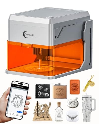 Carverall 5W Desktop Laser Engraver with Camera, WiFi & AI, A1 Pro AA Beginner Smart Laser Engraver Machine for Home DIY, Beginners, Personal Gifts Engraves Wood/Leather/Paper/Glass/Food, Class 1