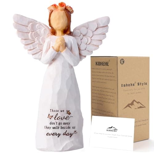 Kohehe Sympathy Gifts for Loss of Loved One, 5.12" Angel Sympathy Gift,Memorial Gift for Loss of Dad Mom Grandmother, Angel Figurine for Bereavement Remembrance Gifts (Sympathy-Figurine)
