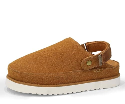 Uggsly Goldenstar Clogs Uggsly Slippers Women Evellyhootds Cushionaires Slip-On Mules Fall Clogs for Women 2025 Clog Back Strap Maroon