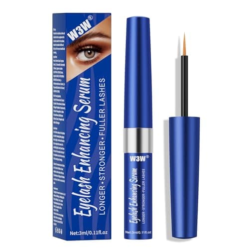 W3W Eyelash Growth Serum for Boost,Lash Growth Serum Advanced Formula for Longer, Fuller, and Thicker Lashes, 3 ML (Blue)