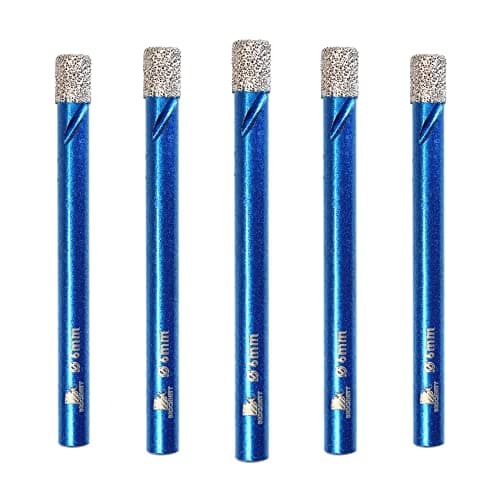 Diamond Tile Drill Bits 6mm - Diamond Point Cut - Hole Saw for Ceramic, Granite, Porcelain, Tile, Stoneware, Masonry, Marble, Masonry, Masonry, 5 Pieces