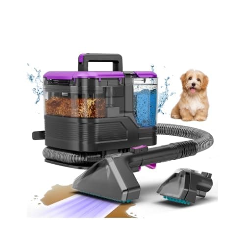 Vaconly Portable Carpet Cleaner & Upholstery Cleaner Machine - 21Kpa Carpet Cleaner Machine, Self-Cleaning, Deep Cleaner for Pet Stains, Cars, Couch, Rug, Furniture with Dual Brush, Large Tank, Purple