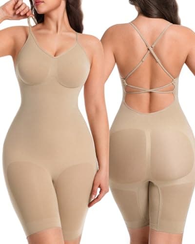 anylost Backless Shapewear for Women with Tummy Control, Low Back Full Body Shapewear, Seamless Sculpting Bodysuit for Daily Wear and Workouts