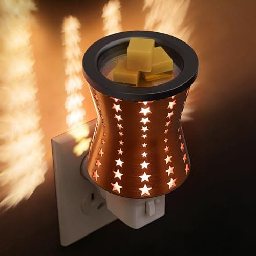 L LOHAS LED Wax Melt Warmer, Plug in Wax Warmer for Scented Wax, 360° Rotating Plug in Fragrance Night Light for Home Fragrance Bedroom Home Decor