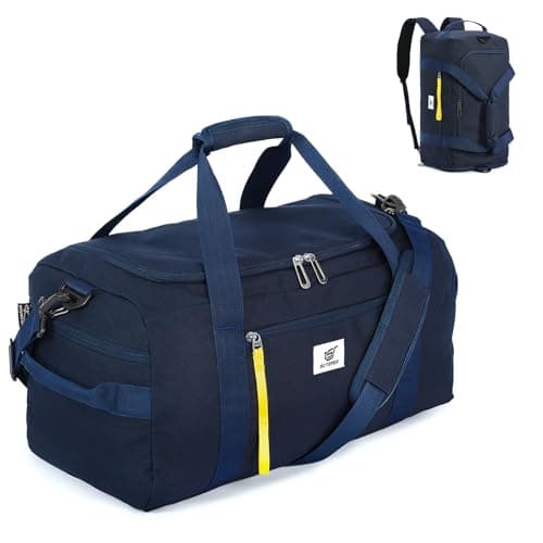 SKYSPER Gym Bag Men Women - 40L Sports Bag Duffle Backpack with Shoe Compartment Wet Pocket for Fitness,Sport,Travel & Workout(Navyblue)