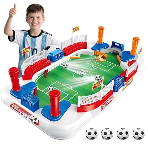 Mini Foosball Table Soccer Board Games for Kids&Adults Indoor Tabletop Football Toys Pinball Machine Family Game & Birthday Christmas Soccer Gifts for Boys 6 7 8-12 Years