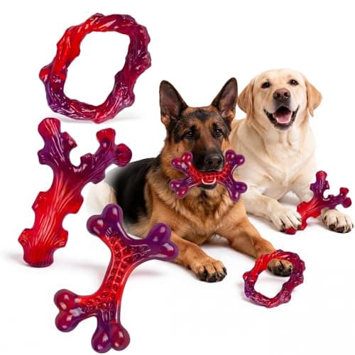 Frienhund 6-Pack Indestructible Dog Toys for Large Breed: Dog Toys for Aggressive Chewers, Nylon Dog Chew Bones for Large Dogs, Dog, Irresistible Beef Flavor