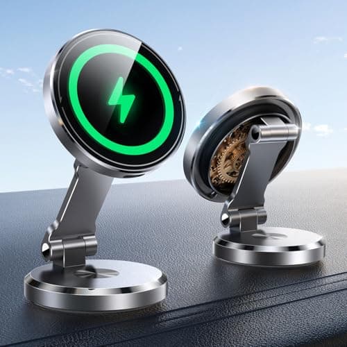JOYROOM for MagSafe Car Mount Charger with Rotatable Charging Panel, Metal Magnetic Phone Holder, Wireless Charger for iPhone 16/15/14/13/12