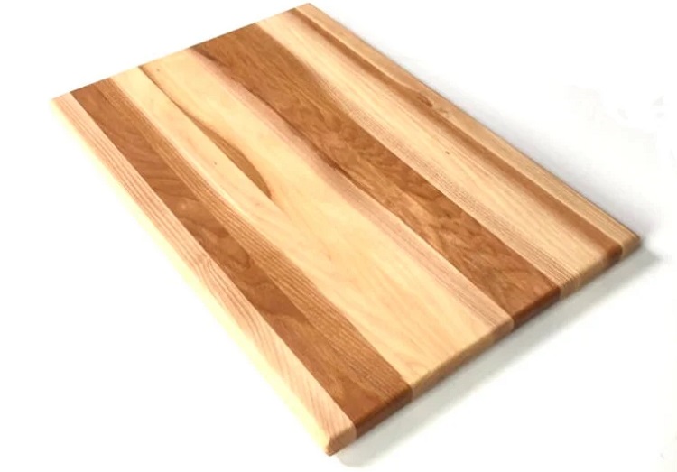 boards by the bay hickory cutting board with stripes