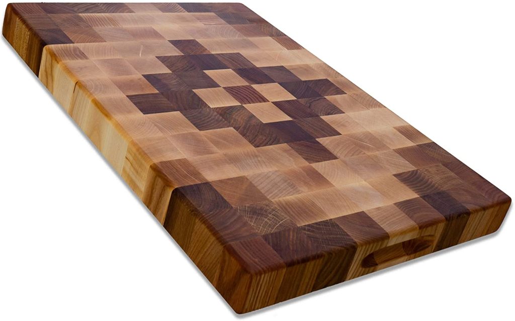 eco home wood end cutting board