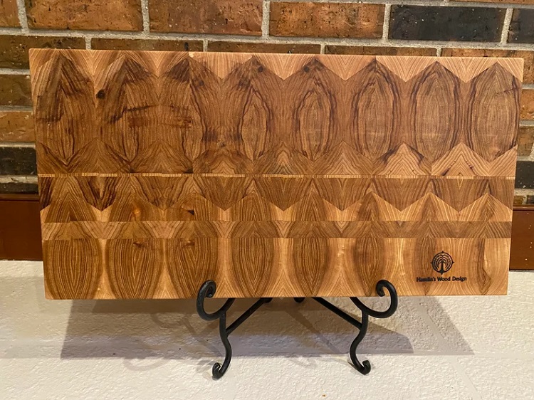hamlins wood design hickory cutting board
