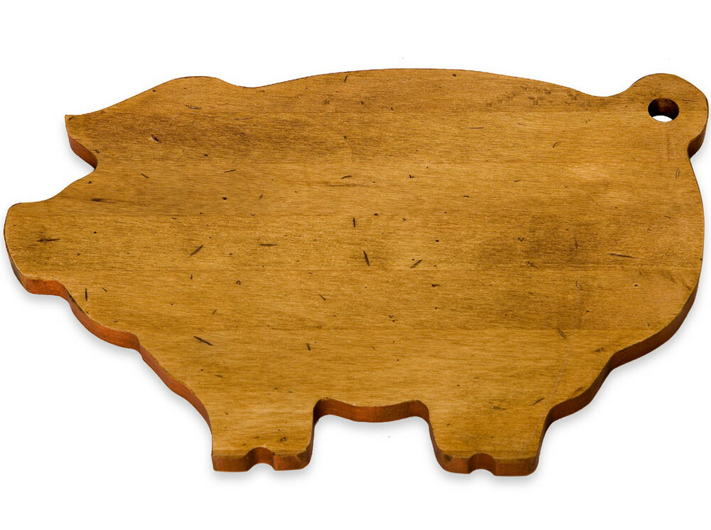 jk adams cutting board pig shaped