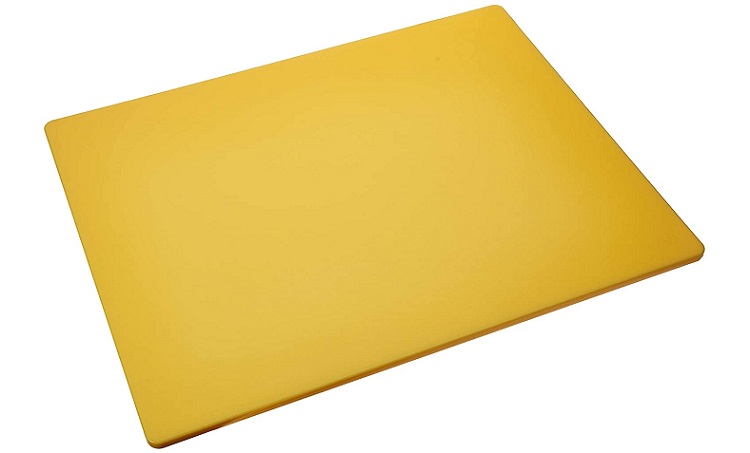 winco yellow cutting board laying flat