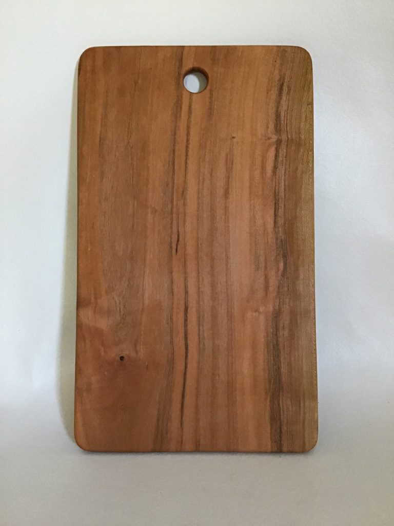 long cutting board with hole in top