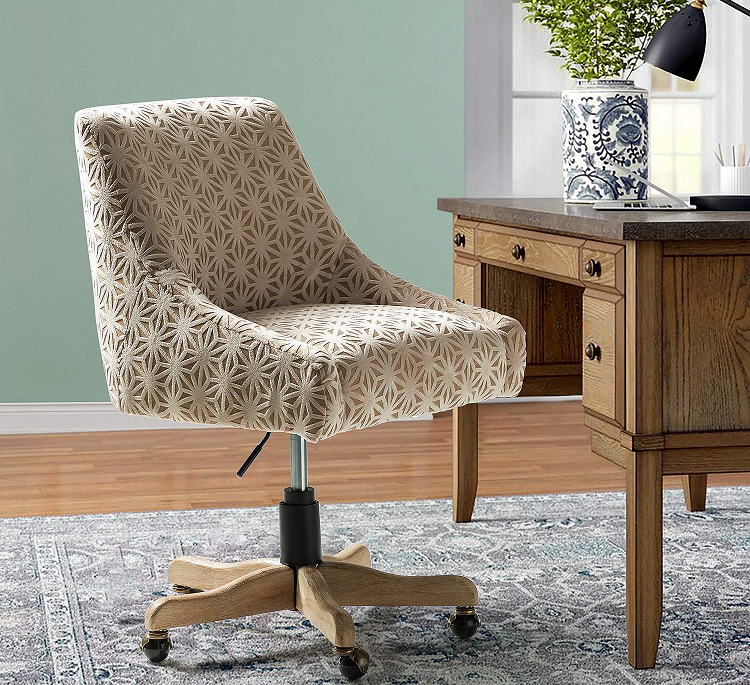 Tina's Home Snowflake Chenille Task Chair