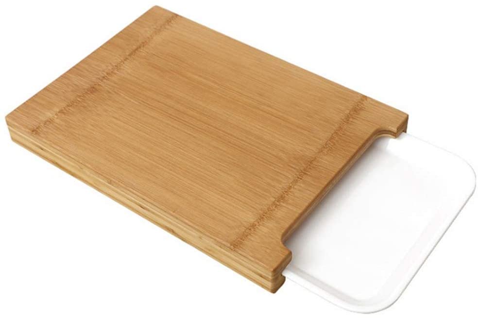 plastic and wood pull out cutting board