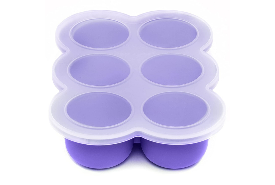 purple baby food freezer tray