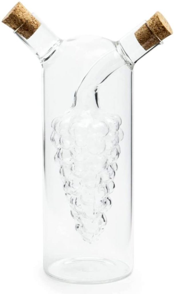 glass grape shape oil and vinegar dispenser