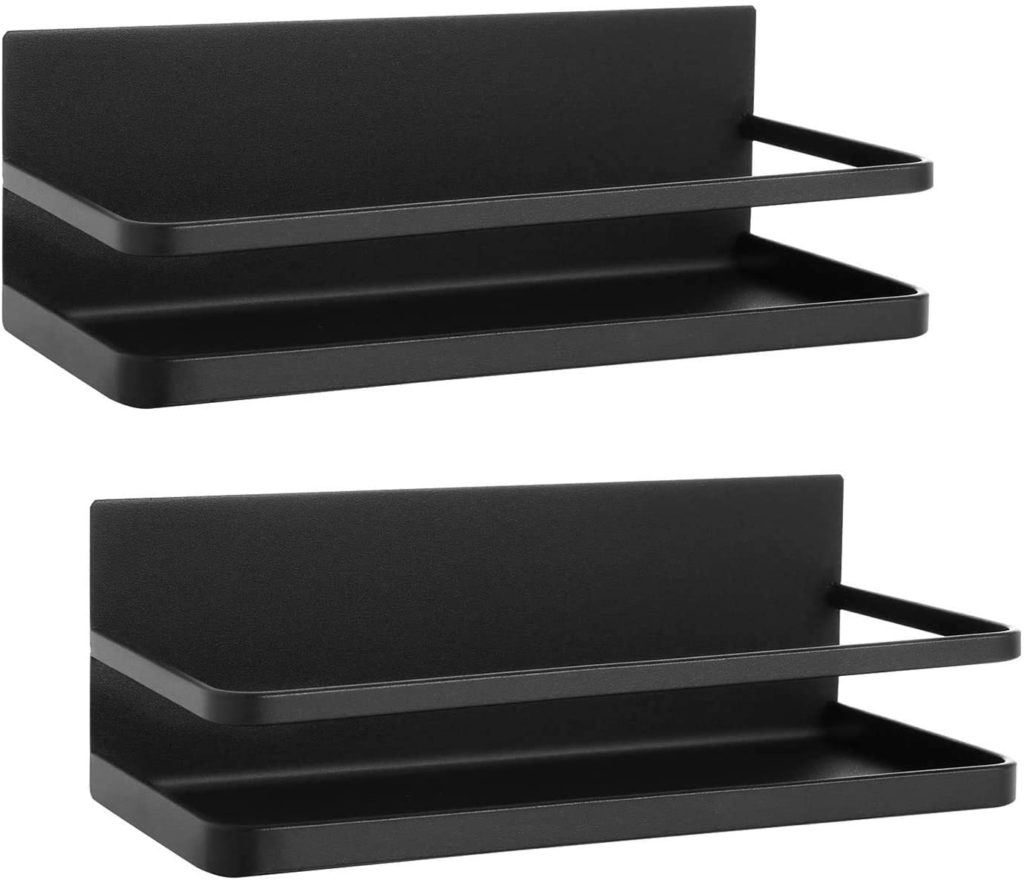 modern black wall mount shelves