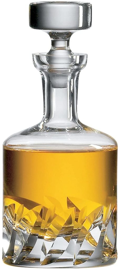 beveled crystal whiskey decanter
