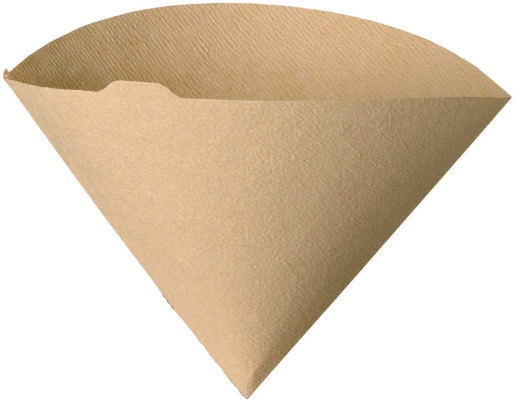 natural paper coffee filter cone