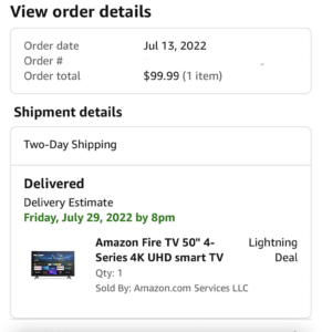 best deal on a television from prime day