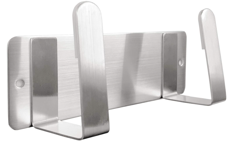 brushed steel wall mount cutting board holder