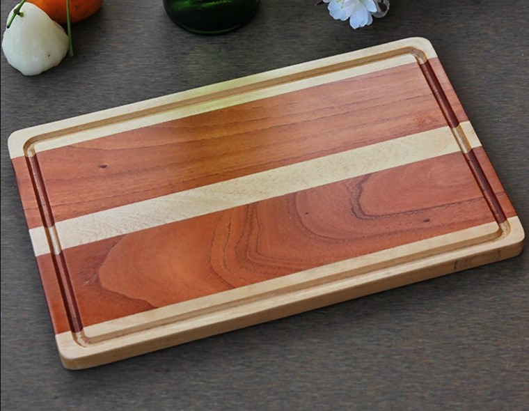 color blocked birch cutting board