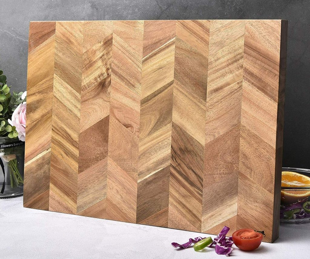 end grain chevron cutting board