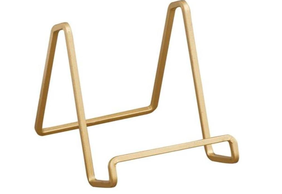 gold metal cutting board holder