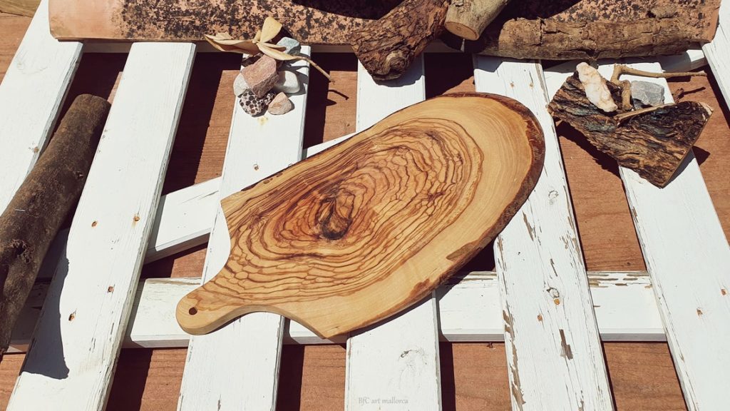 natural shaped rustic wooden cutting board