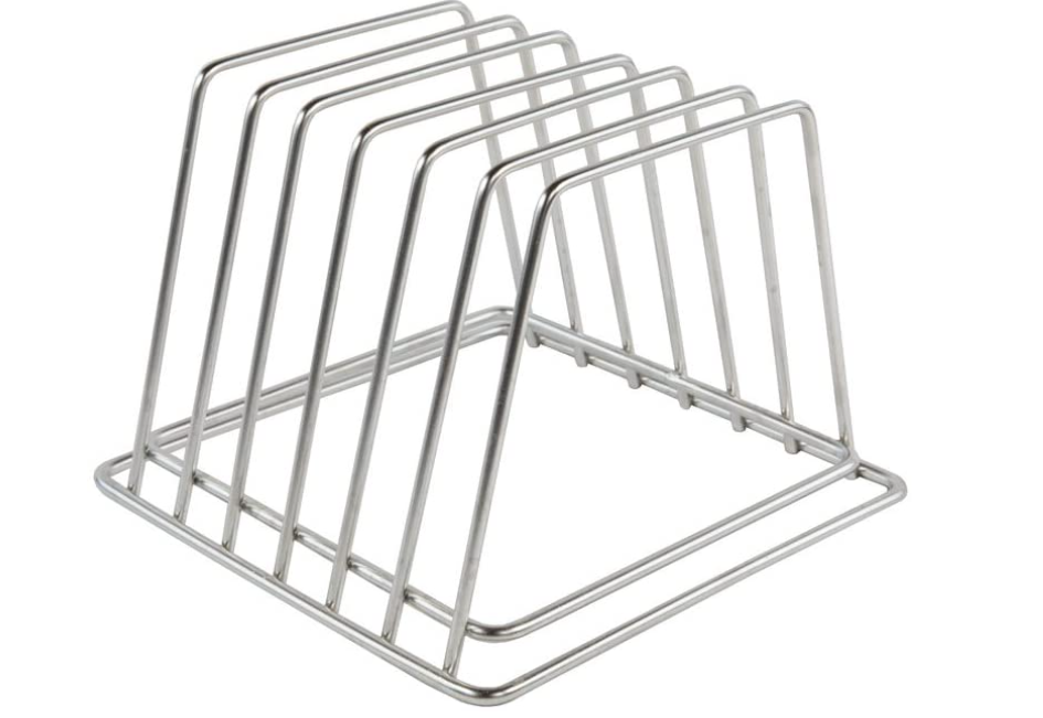 stainless steel empty cutting board holder