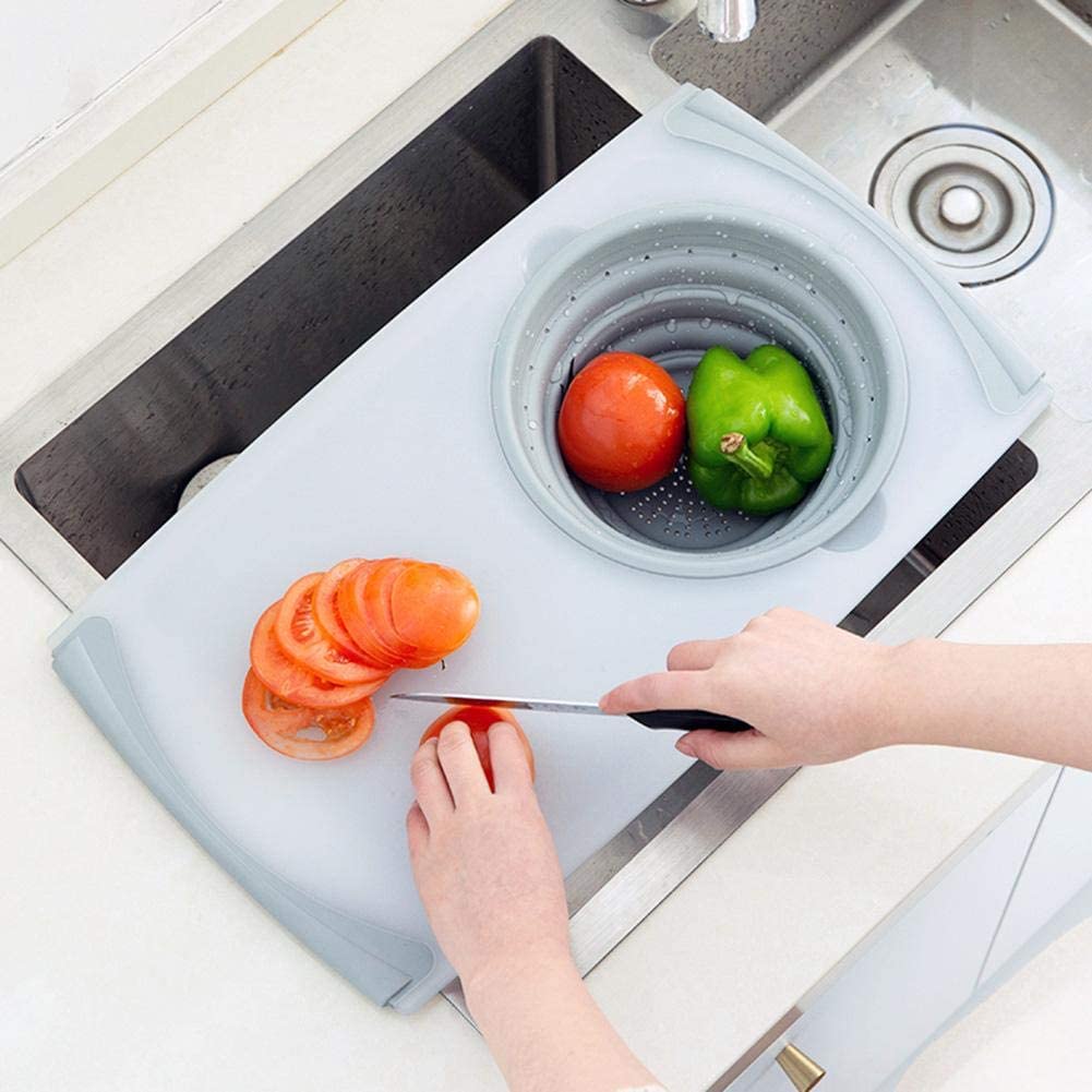 using cutting board for product over sink
