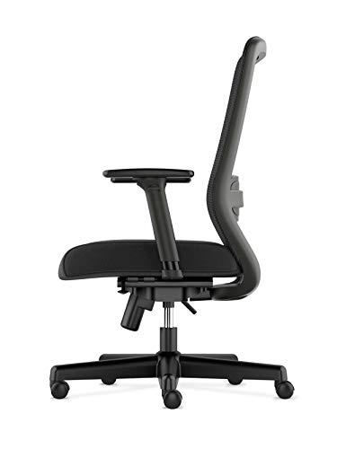 HON Exposure Mesh Task Computer Chair with 2-Way Adjustable Arms for Office Desk, Black (HVL721), Back
