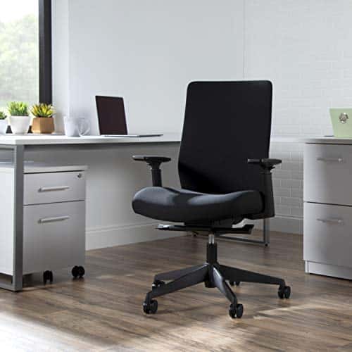 HON Basyx Biometryx Commercial-Grade Fabric Upholstered Task Chair, Black