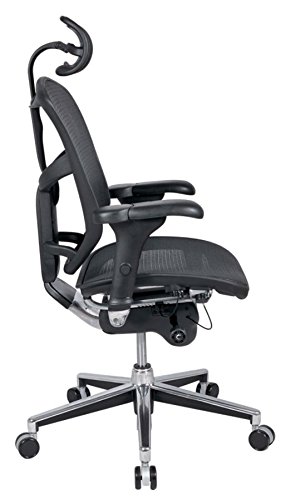 WorkPro Quantum 9000 Mesh Series High-Back Executive Desk Chair with Headrest, Gray/Black