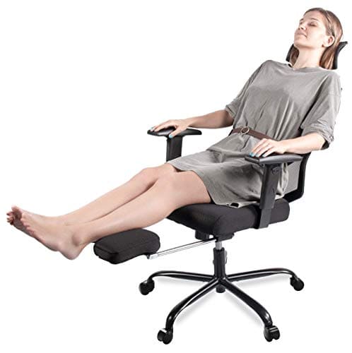 SMUGDESK Office Chair Adjustable Armrest/Headrest High Back Rotating Chair with Footrest 