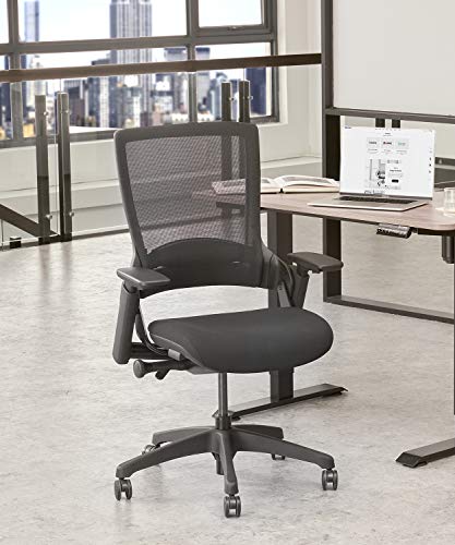 CLATINA Ergonomic High Swivel Executive Chair with Adjustable Height 3D Arm Rest Lumbar Support and Mesh Back for Home Office Black