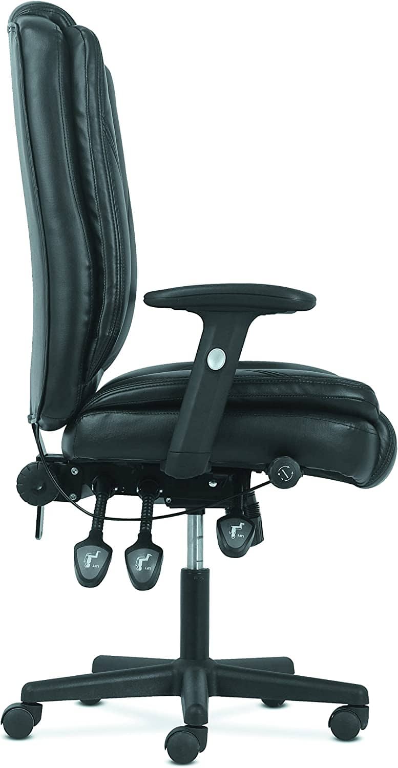 HON High-Back Leather Office Chair Side View